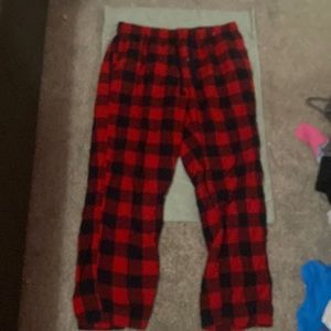 Plain plaid pajama pants